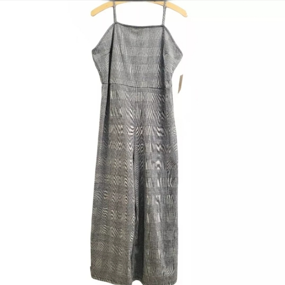 NWT Just Found Plaid Spaghetti Strap Jumpsuit D29